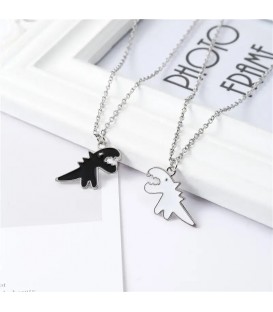 Collares Dinosaurios San Valentin Parejas Amistad Colgante